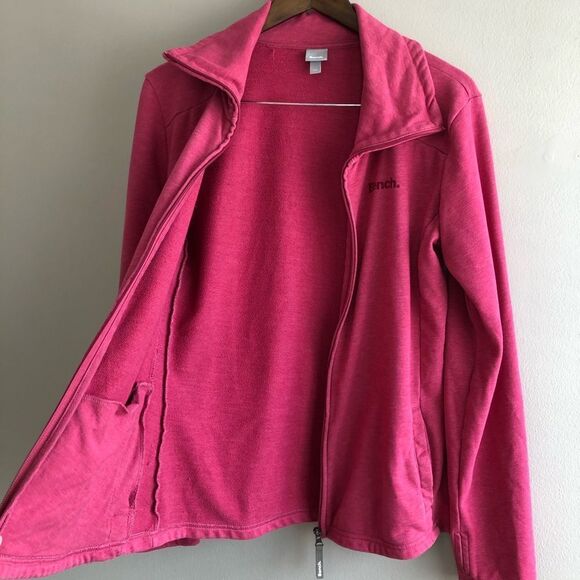 Bench Comfy Soft Long Sleeve Athleisure Zip Up Sweater Jacket Top Pink - Picture 7 of 14